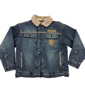 Timberland Kids 100% Cotton Denim Jean Jacket Lined